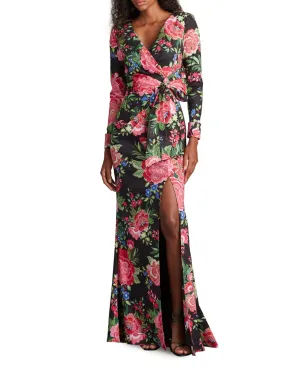Tadashi Shoji タルボ花柄ラップドレス - サムネイル2
