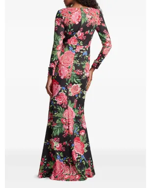 Tadashi Shoji タルボ花柄ラップドレス - サムネイル3