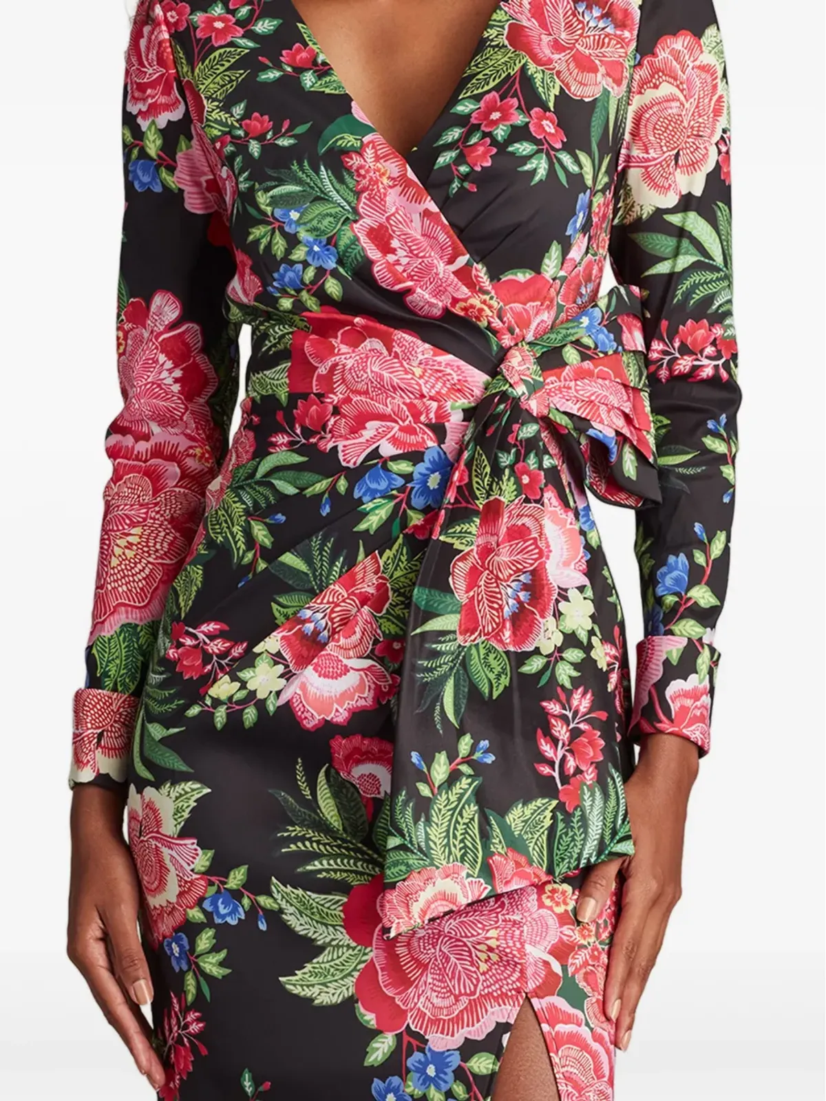 Tadashi Shoji タルボ花柄ラップドレス - 画像4
