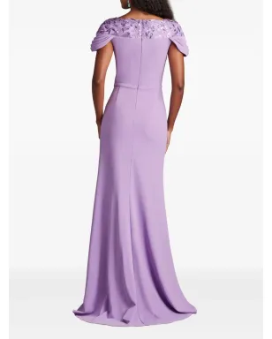 Tadashi Shoji Sunas花飾りのドレープガウン - サムネイル3