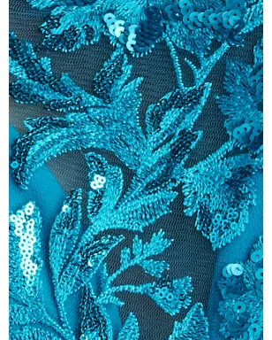 Tadashi Shoji Whitley 花柄スパンコール装飾ガウン - サムネイル5