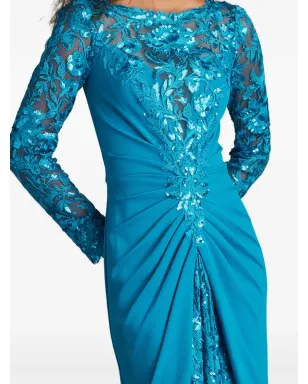 Tadashi Shoji Whitley 花柄スパンコール装飾ガウン - サムネイル4