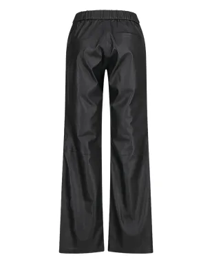 Enes エラスティックウエスト レザー パンツ - サムネイル2