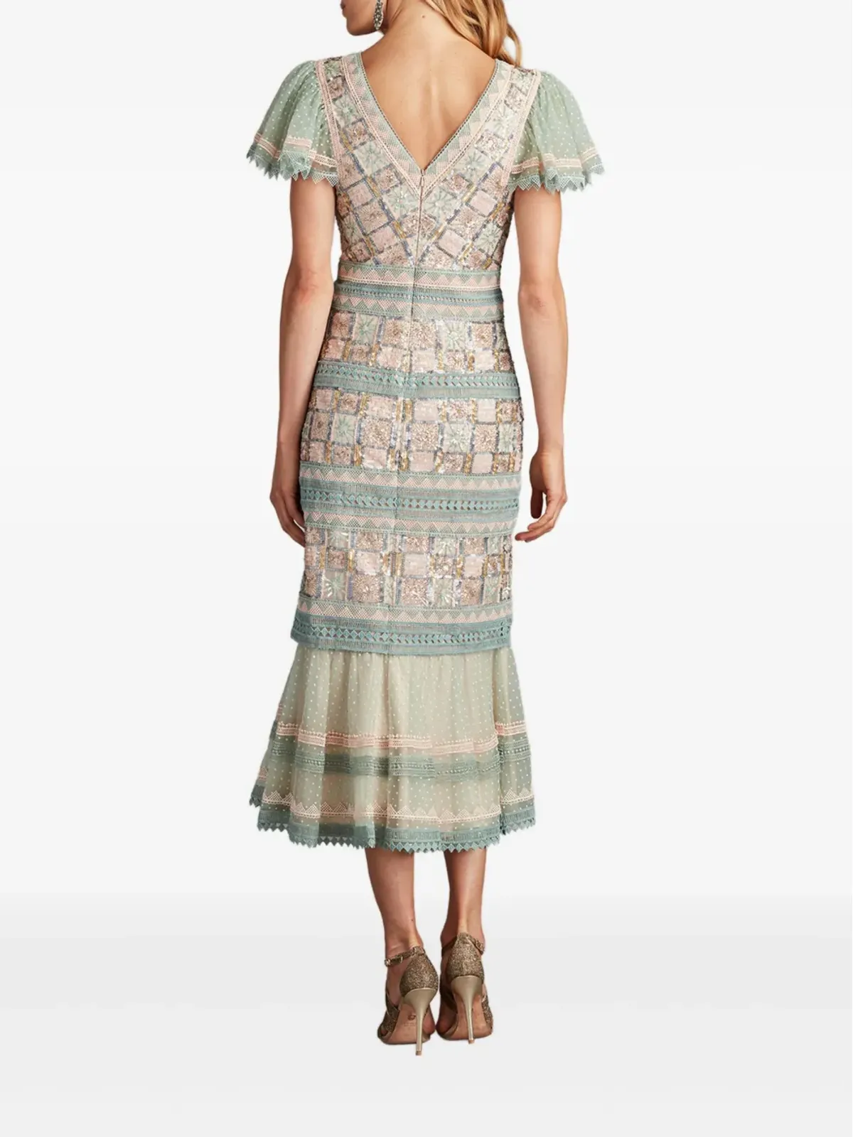 Tadashi Shoji ベル Vネック ドレス - 画像3