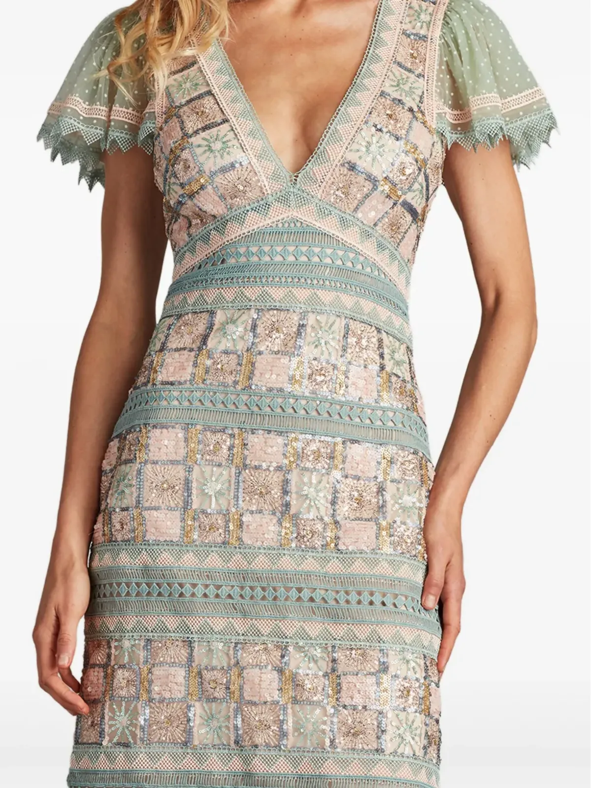Tadashi Shoji ベル Vネック ドレス - 画像4