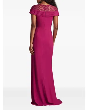 Tadashi Shoji プリーツレースショルダーガウン - サムネイル3