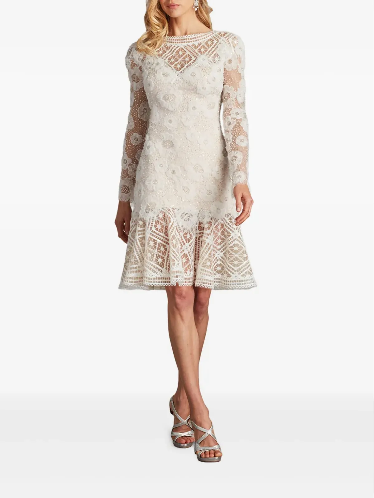 Tadashi Shoji Idly レース刺繍フレアドレス - 画像2