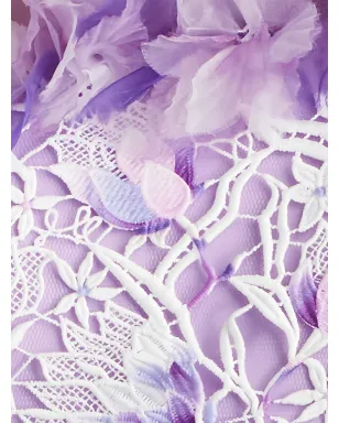 Tadashi Shoji リオラ オフショルダー フローラルレース ガウン - サムネイル5