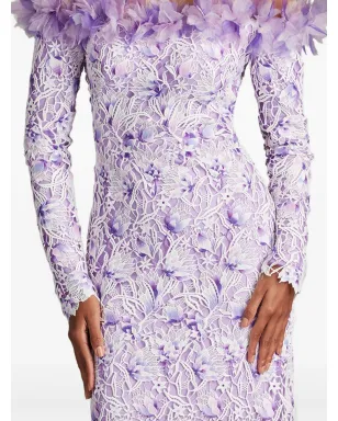 Tadashi Shoji リオラ オフショルダー フローラルレース ガウン - サムネイル4