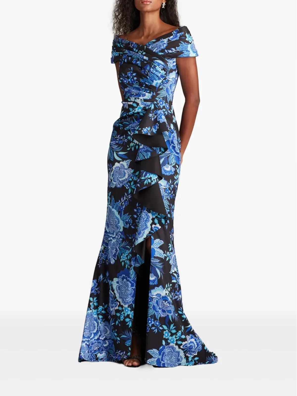 Tadashi Shoji Sonora floral-print off-shoulder gown - Black - 画像2