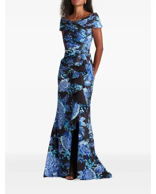 Tadashi Shoji Sonora floral-print off-shoulder gown - Black - サムネイル2