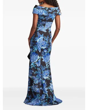Tadashi Shoji Sonora floral-print off-shoulder gown - Black - サムネイル3