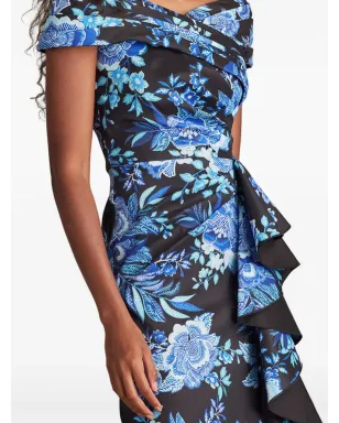 Tadashi Shoji Sonora floral-print off-shoulder gown - Black - サムネイル4