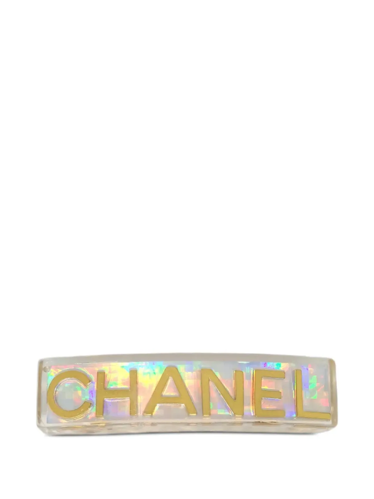 CHANEL Pre-Owned 1997 ロゴ文字入り ヘアクリップ - 画像1