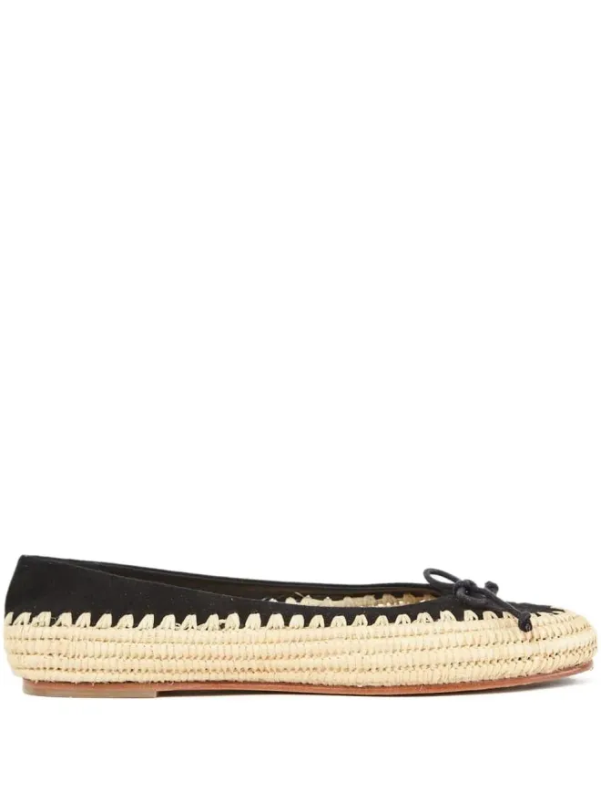 Paloma Barceló Paloma Barceló ティナ レザー フラットシューズ - ブラックの商品画像