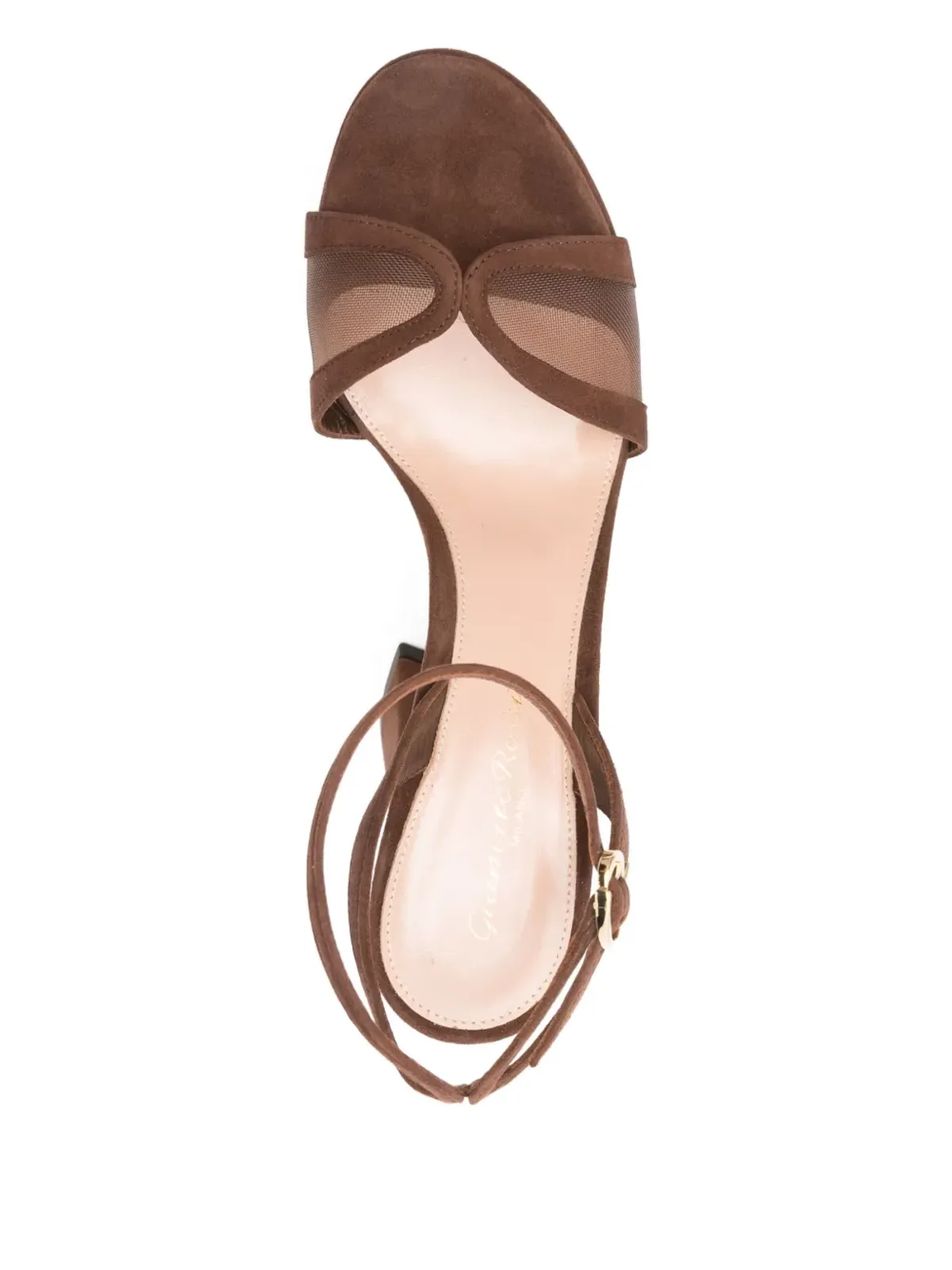 Gianvito Rossi ブラウン 125mmプラットフォーム アンクルストラップ サンダル - 画像4