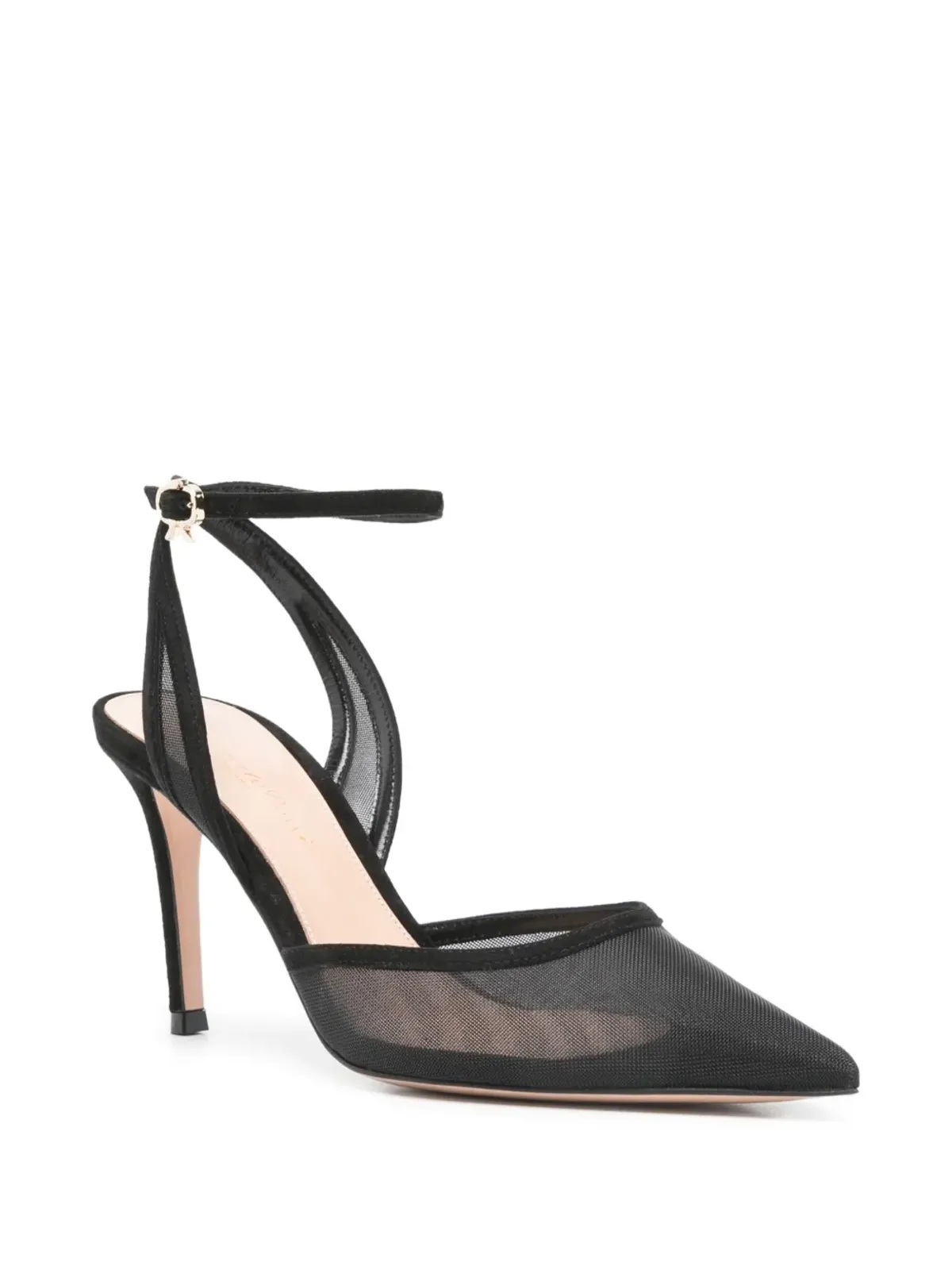 Gianvito Rossi メッシュパネルパンプス ブラック - 画像2