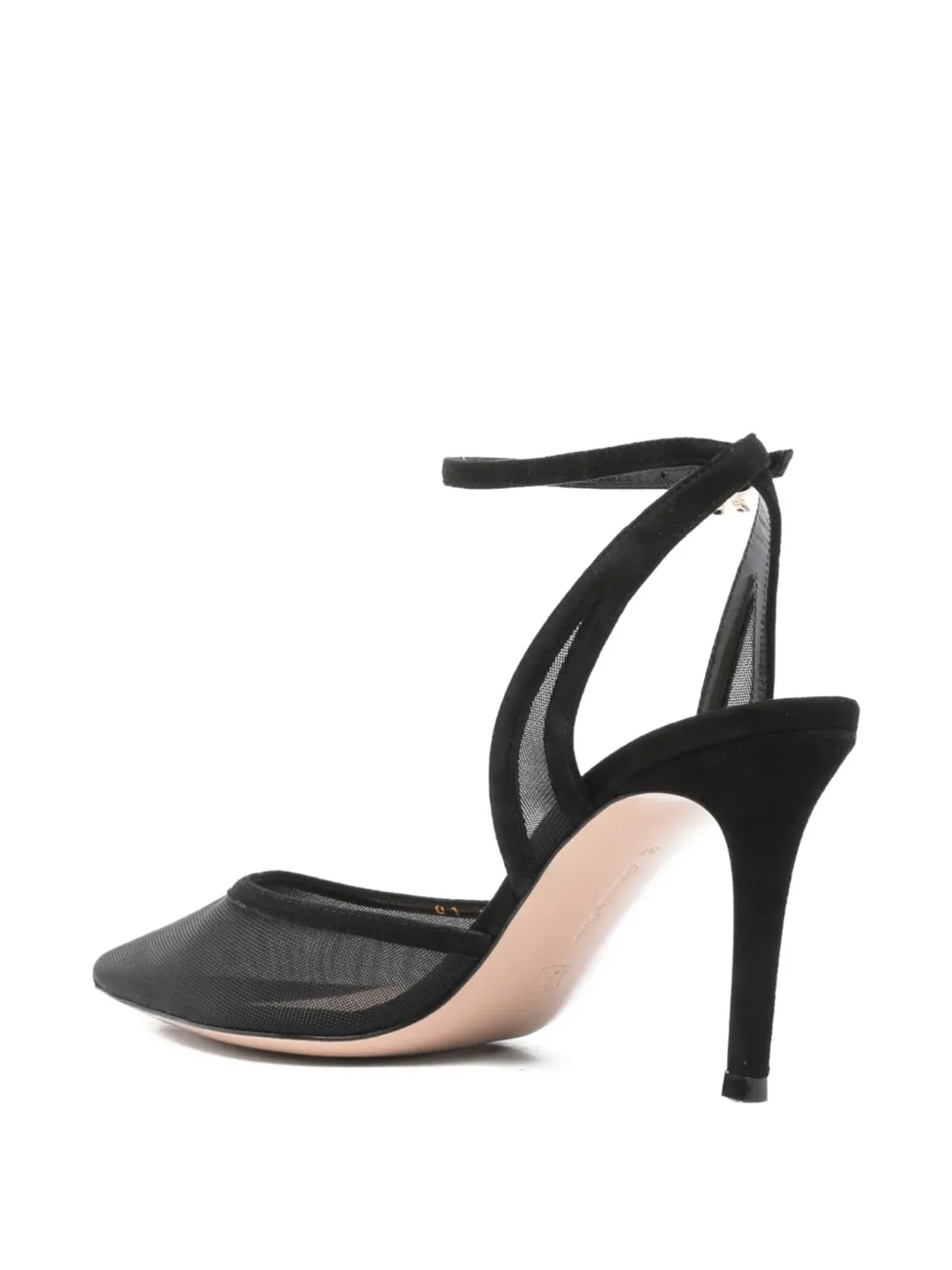 Gianvito Rossi メッシュパネルパンプス ブラック - 画像3