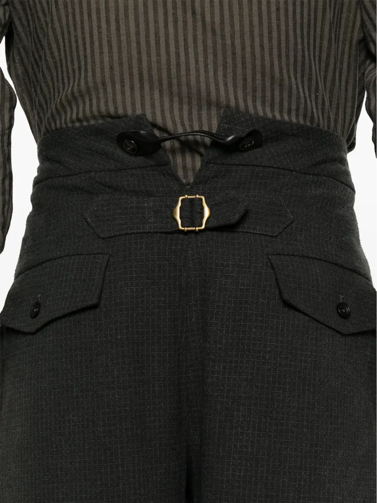 A Tentative Atelier V-cut trousers - Grey - 画像5
