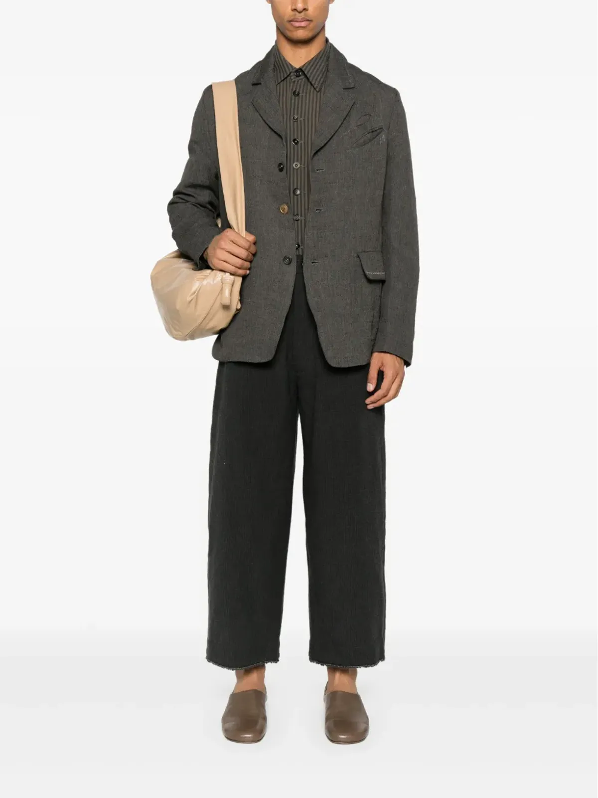 A Tentative Atelier V-cut trousers - Grey - 画像2