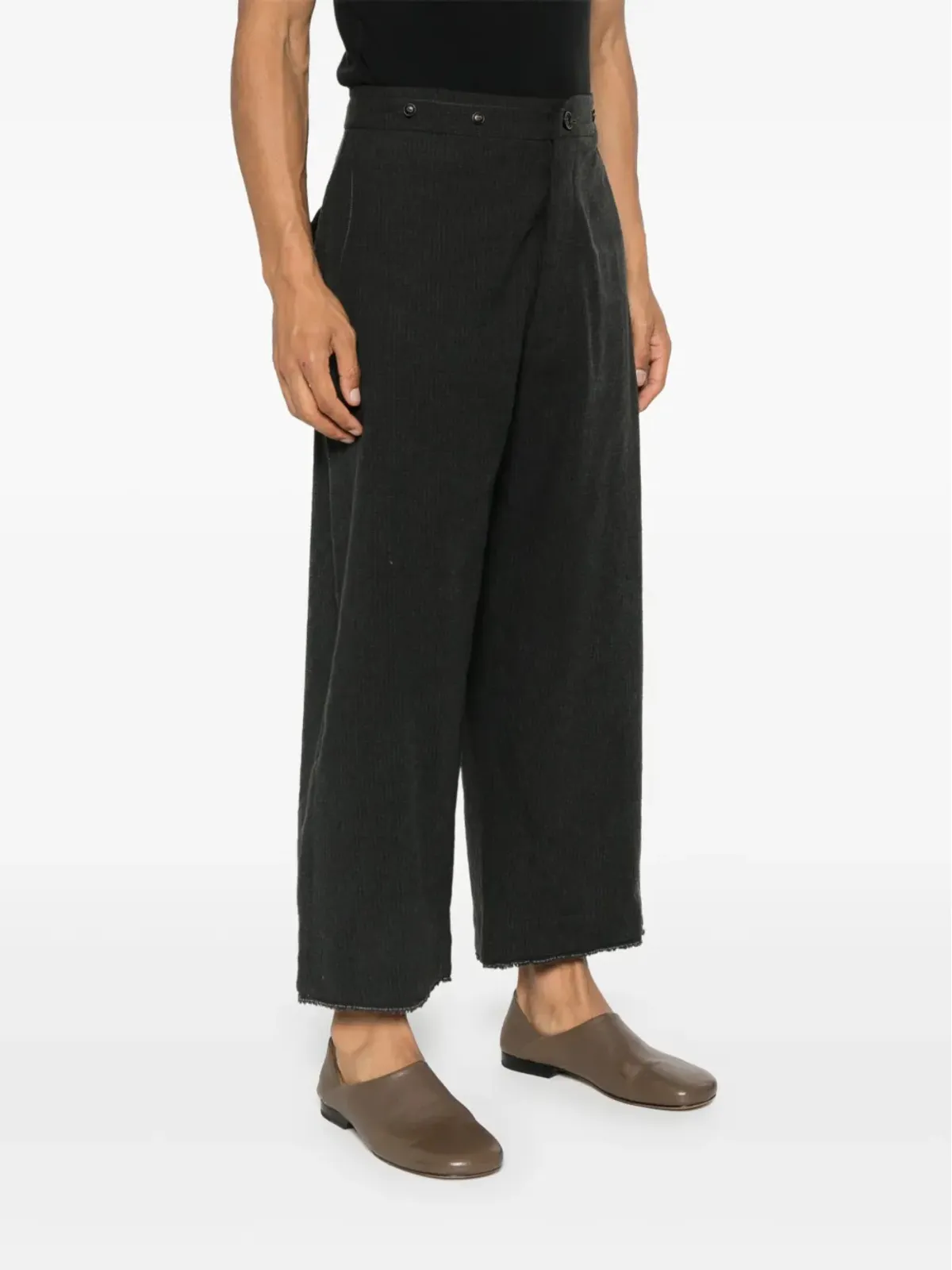 A Tentative Atelier V-cut trousers - Grey - 画像3