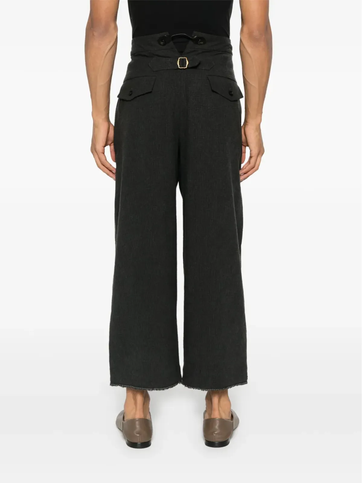 A Tentative Atelier V-cut trousers - Grey - 画像4