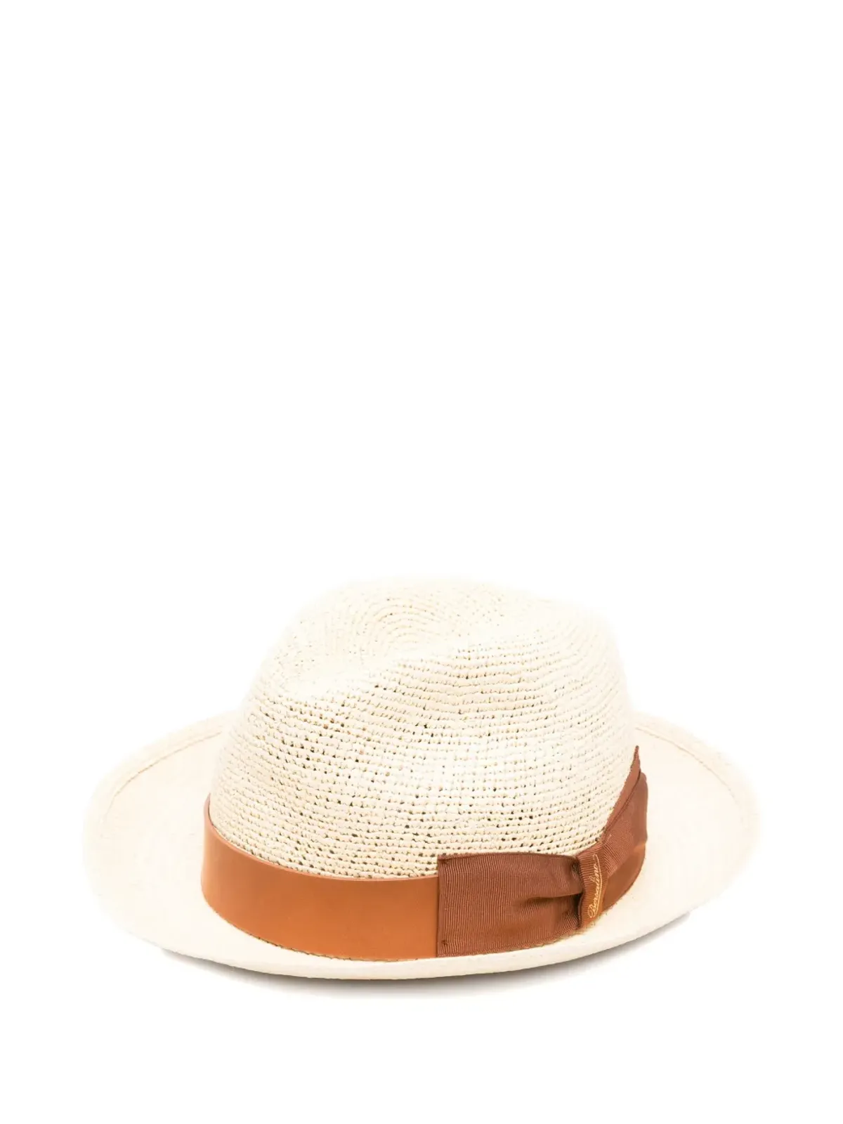 Borsalino レザーバンド付きストロー帽 - 画像1
