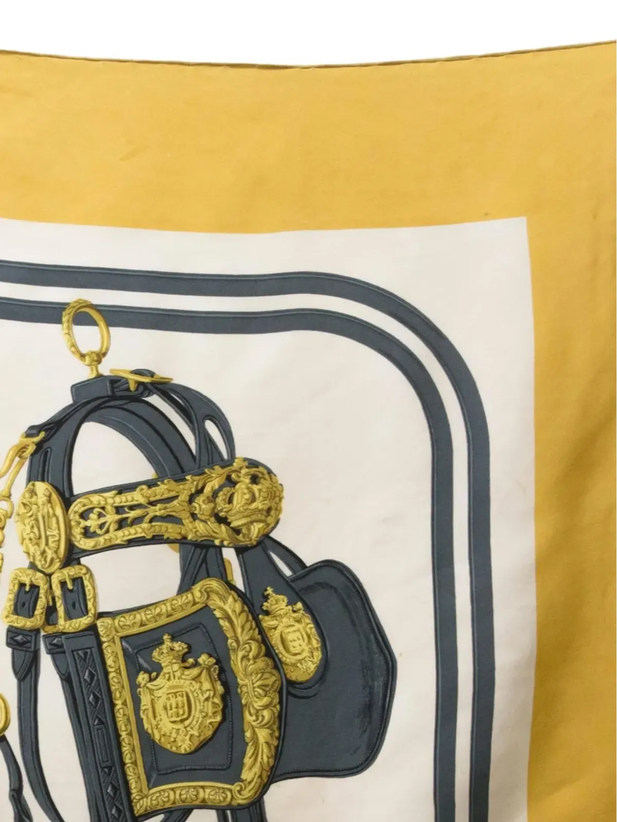 Hermès ビンテージ x Hugo Grygkar 1950年代 Brides de Gala スカーフ - イエロー - 画像2