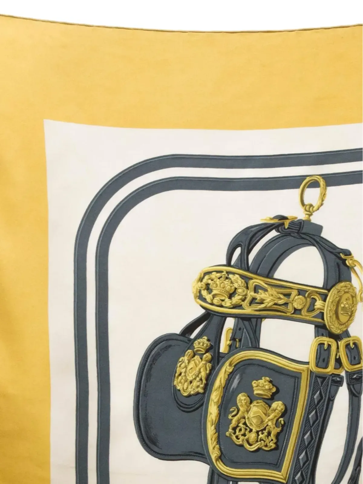 Hermès ビンテージ x Hugo Grygkar 1950年代 Brides de Gala スカーフ - イエロー - 画像4