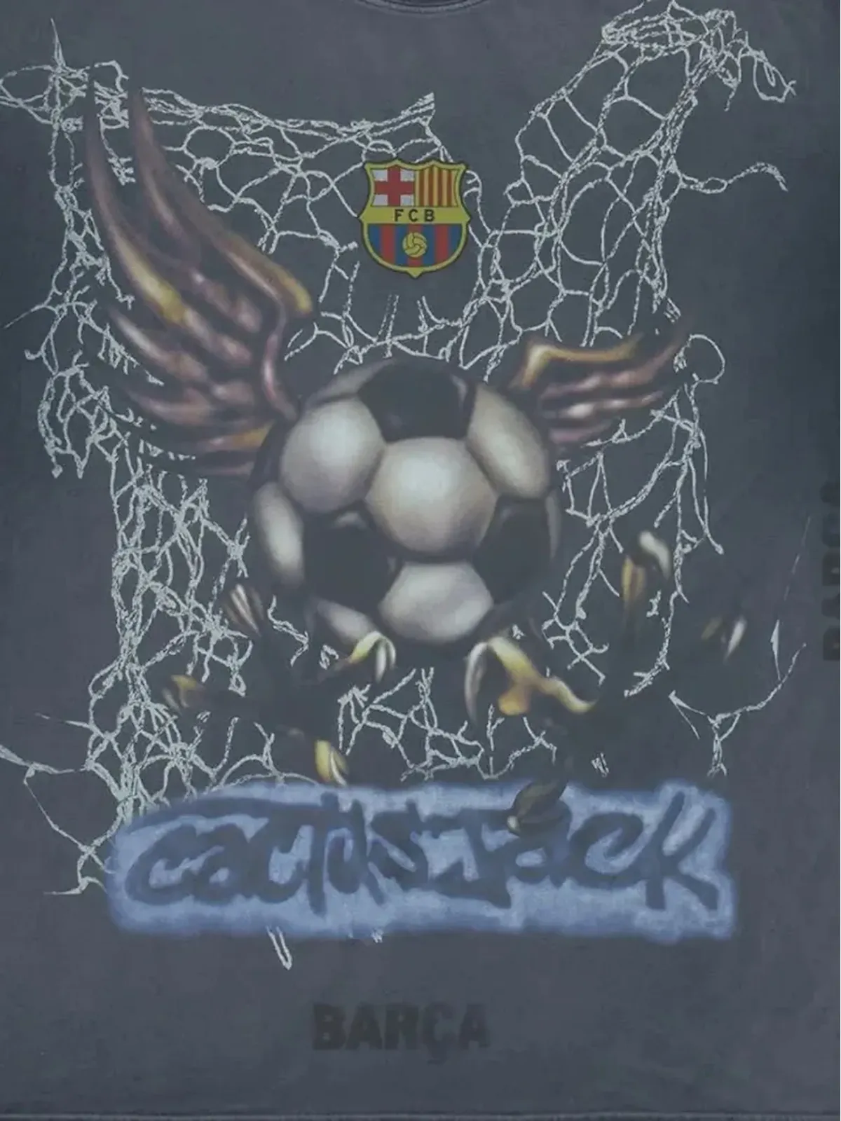 Travis Scott x Nike x FCB 洗い加工スプレー Tシャツ - ブラック - 画像2