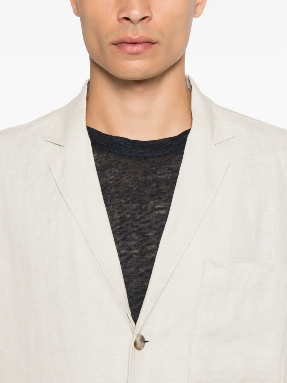 Marc O'Polo グレーのシングルブレストブレザー - 画像5