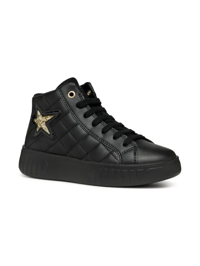 Geox Kids Geox Kids キルテッド レースアップスニーカーの商品画像