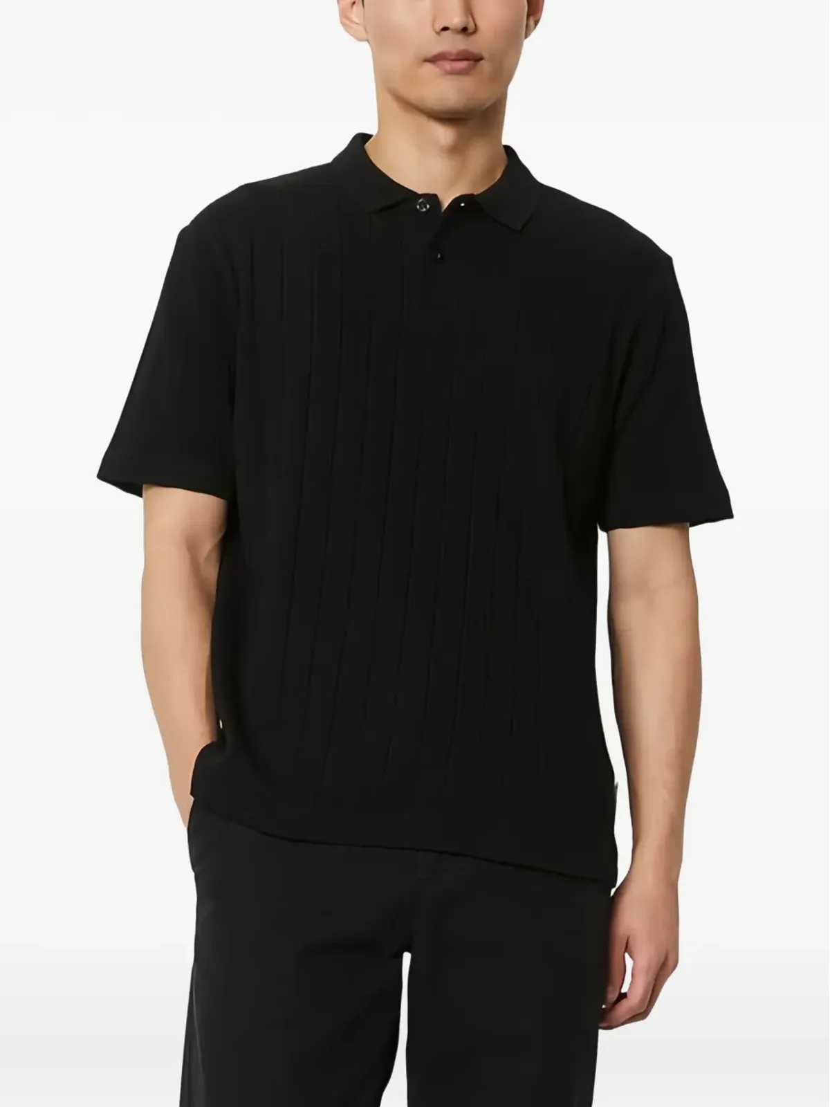 Marc O'Polo リブ編みの半袖ポロシャツ - 画像2