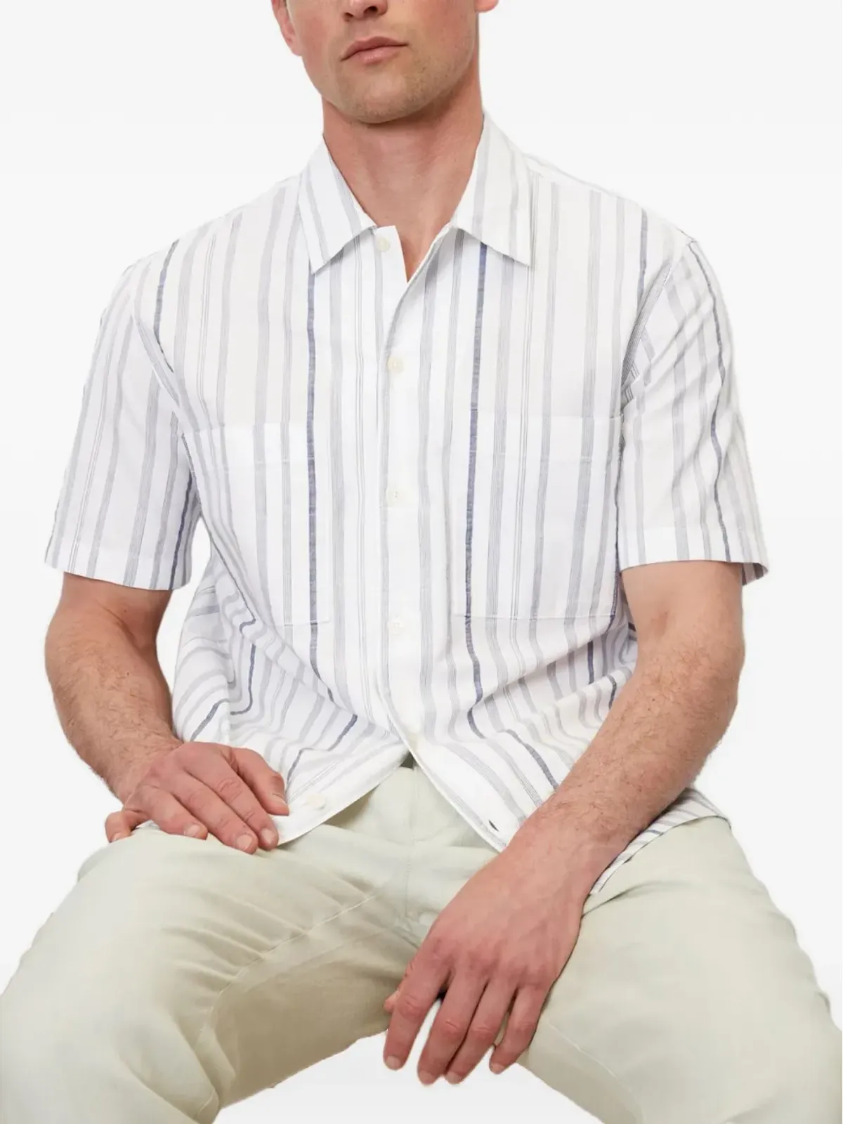 Marc O'Polo ストライプ柄の半袖シャツ - 画像3