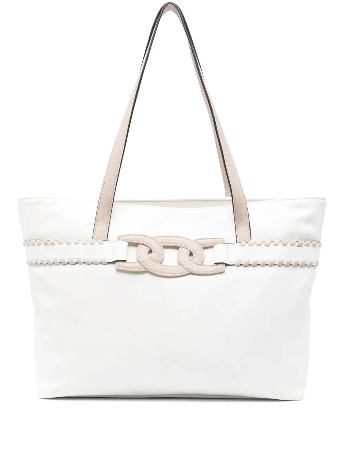 ARA Mona chain-link detail shoulder bag - White - 画像1