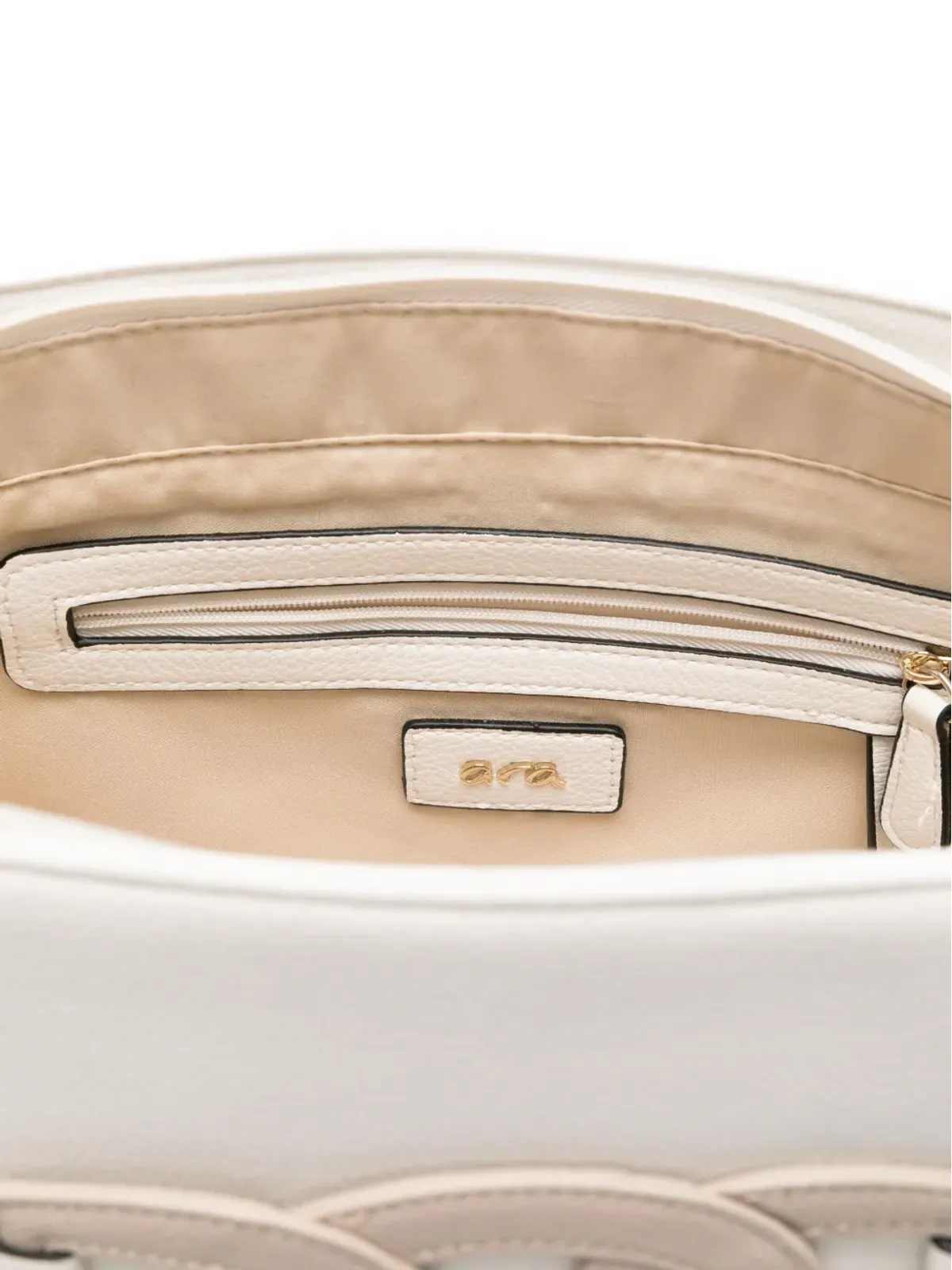 ARA Mona chain-link detail shoulder bag - White - 画像5