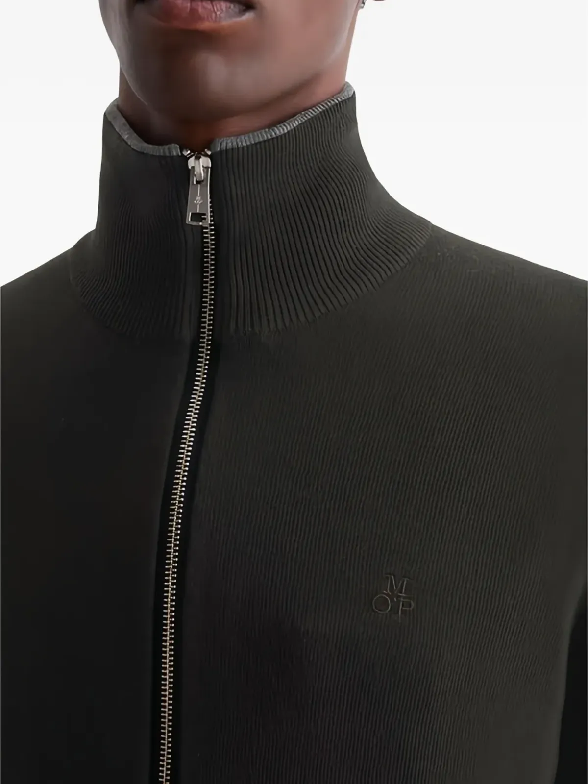 Marc O'Polo ジップフロント ハイカラー カーディガン - 画像4