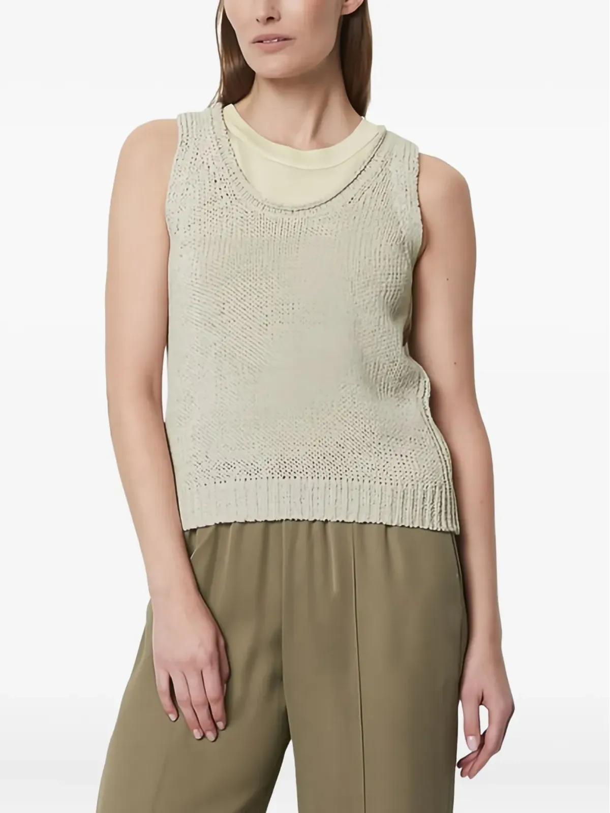 Marc O'Polo スクープネック付きニットタンクトップ - 画像2