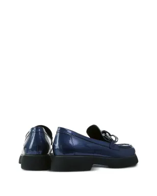 Hogl ステイシー パテントレザー チェーン ローファー ブルー - サムネイル3