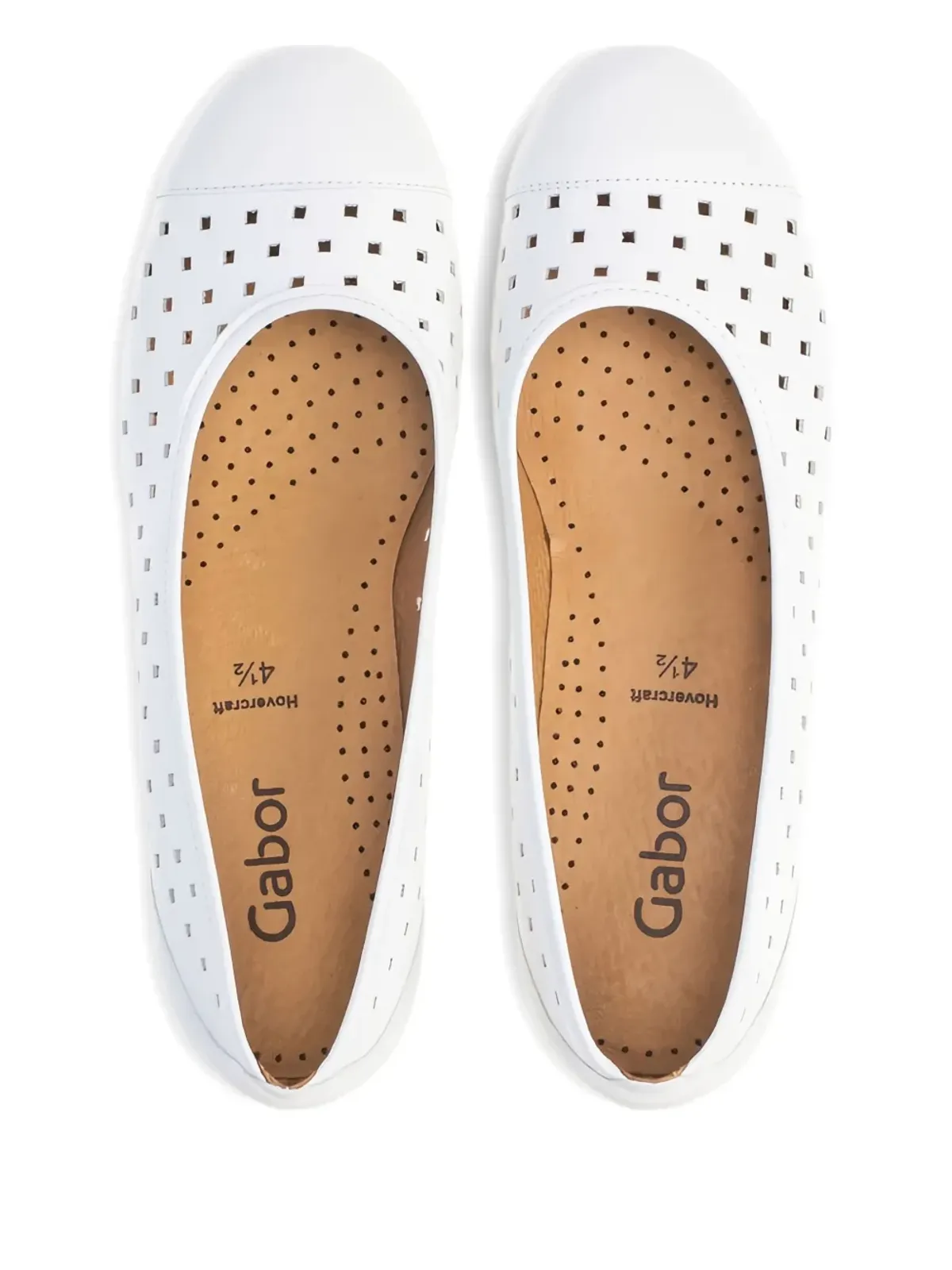 GABOR perforated ballet flats - White - 画像5