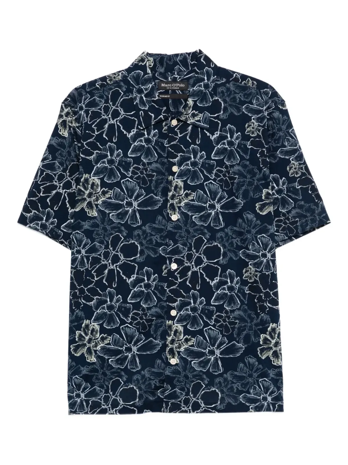Marc O'Polo 花柄プリント キャンプカラーシャツ - 画像1