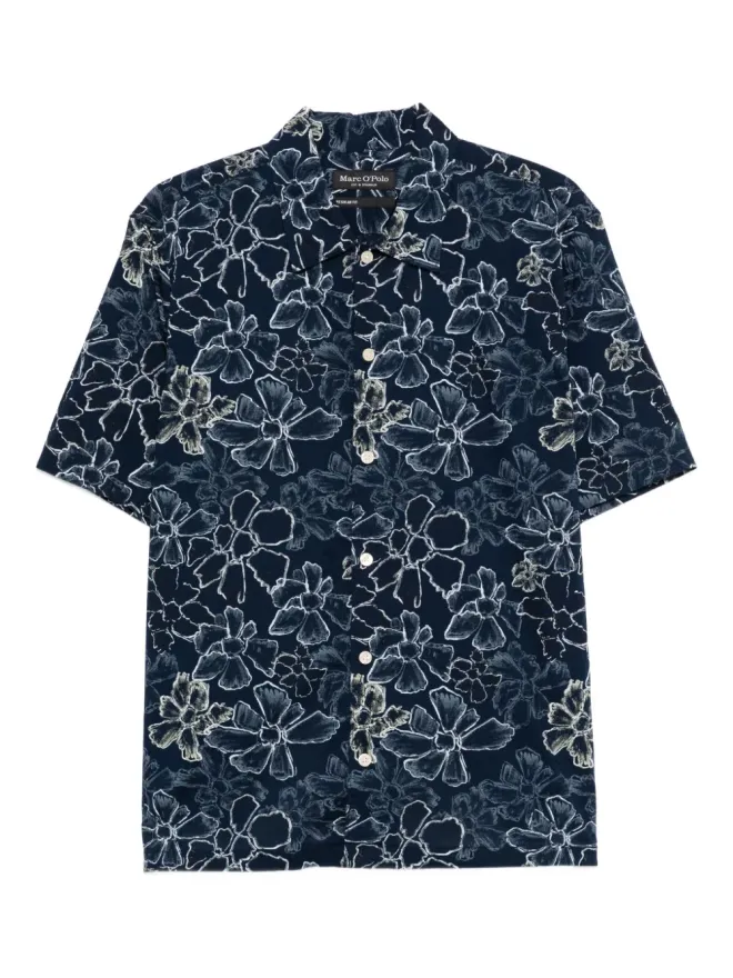 Marc O'Polo Marc O'Polo 花柄プリント キャンプカラーシャツの商品画像