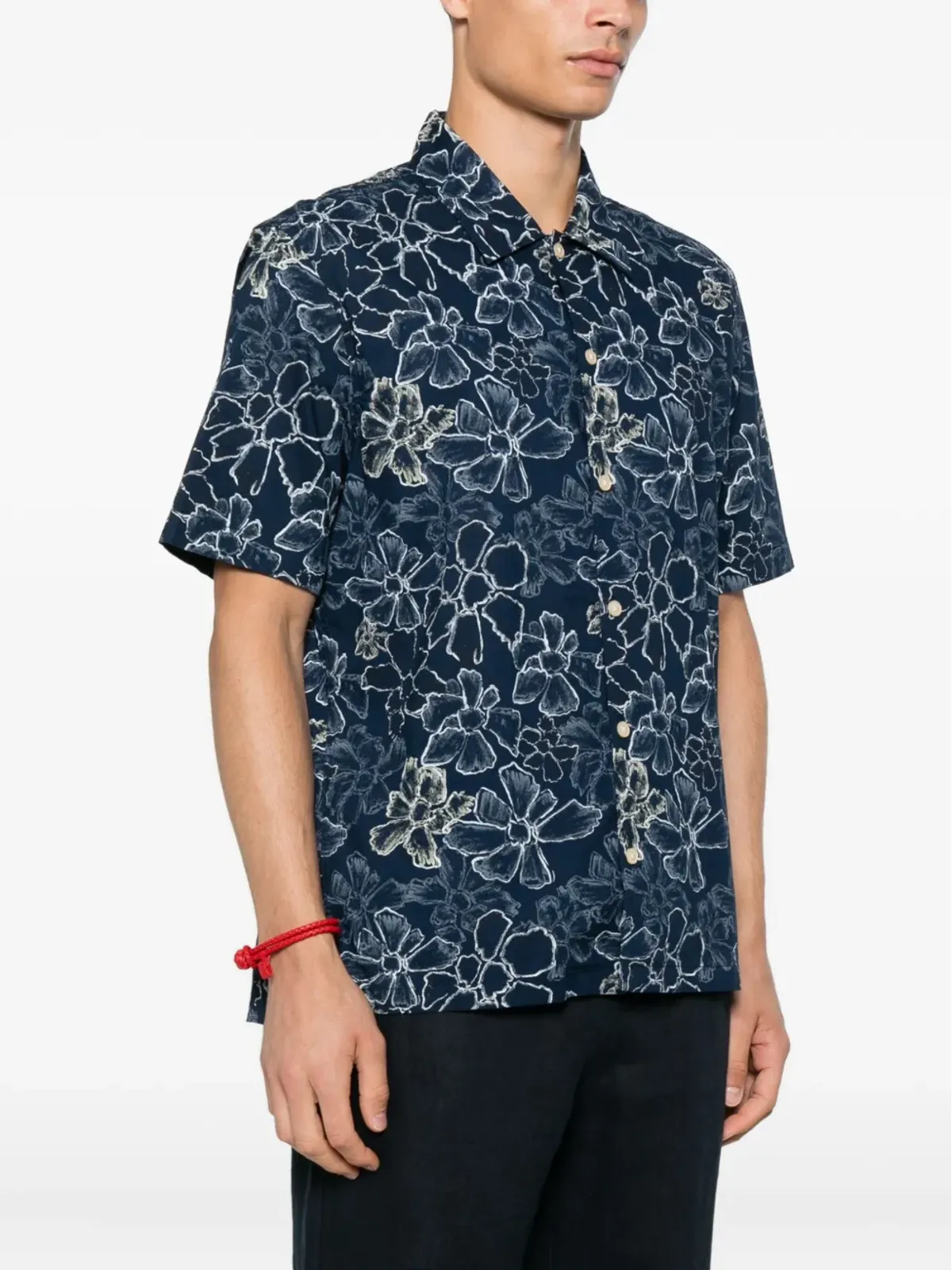 Marc O'Polo 花柄プリント キャンプカラーシャツ - 画像3