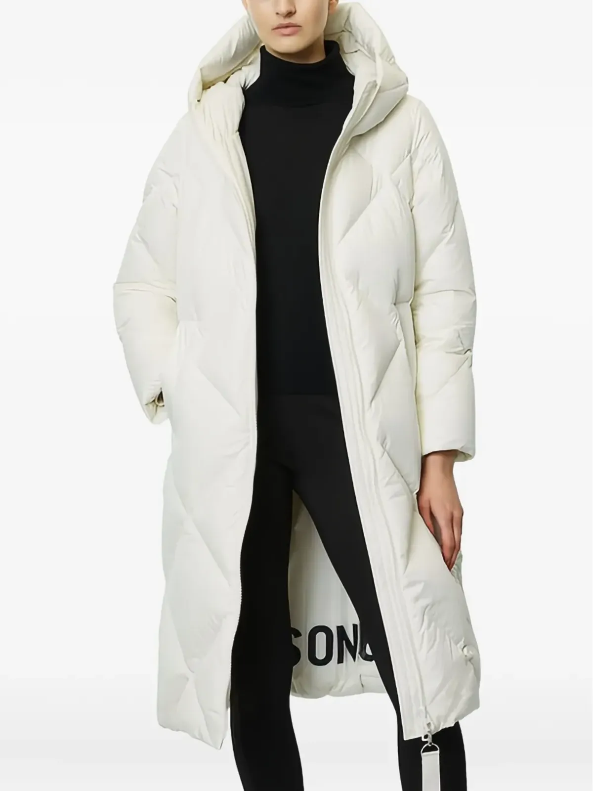 Marc O'Polo diamond-quilted hooded coat - White - 画像2