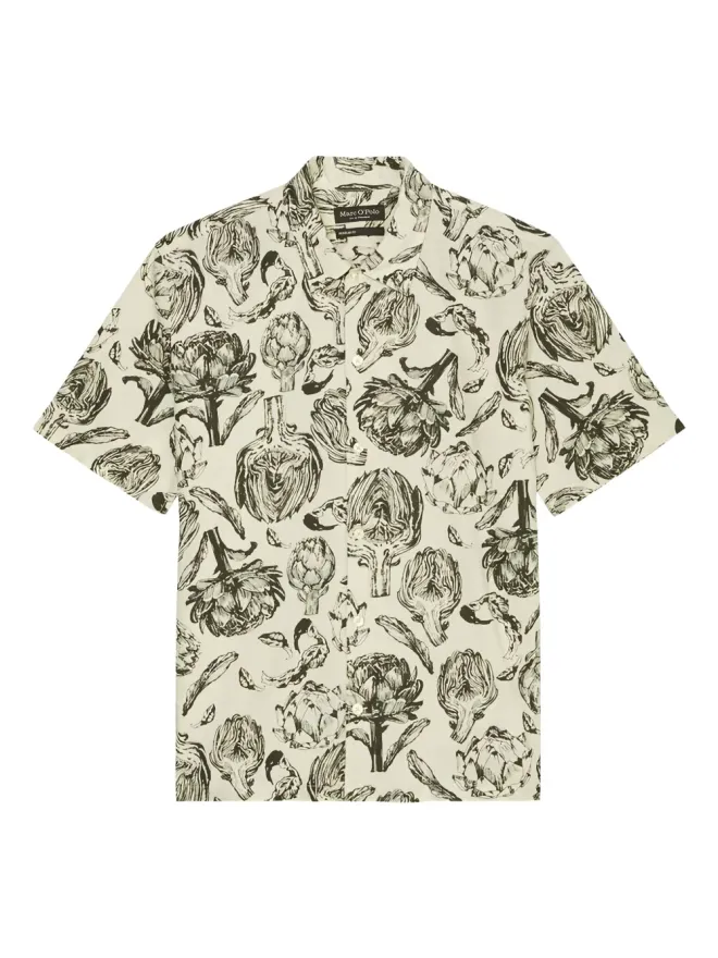 Marc O'Polo Marc O'Polo 花柄プリント半袖シャツの商品画像