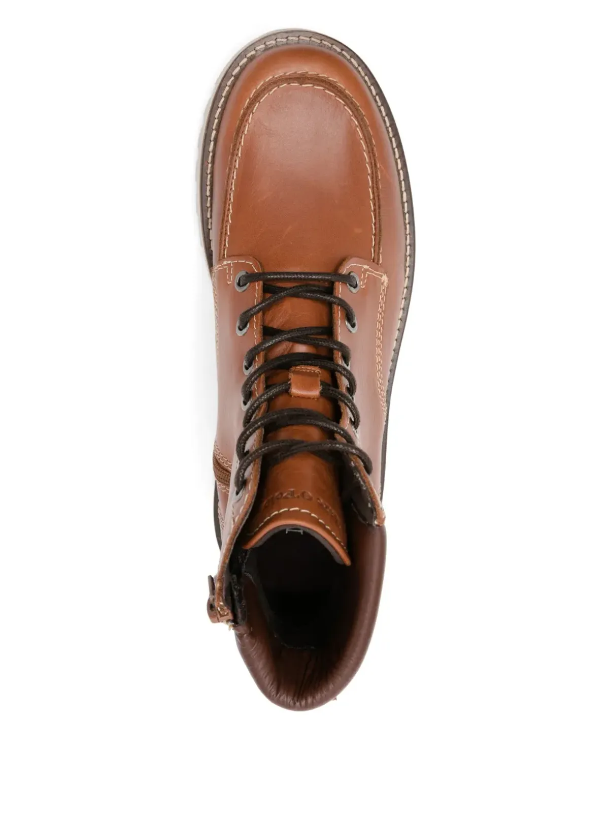 Marc O'Polo レザー ハイキングブーツ ブラウン - 画像4