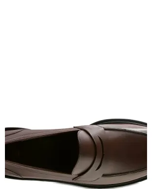 Hogl ローレン チャンキーソール レザー ローファー ブラウン - サムネイル4