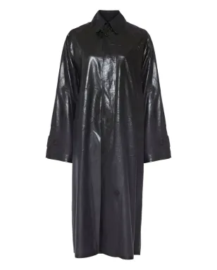 Maison Margiela ひび割れ風レインコート ブラック - サムネイル1