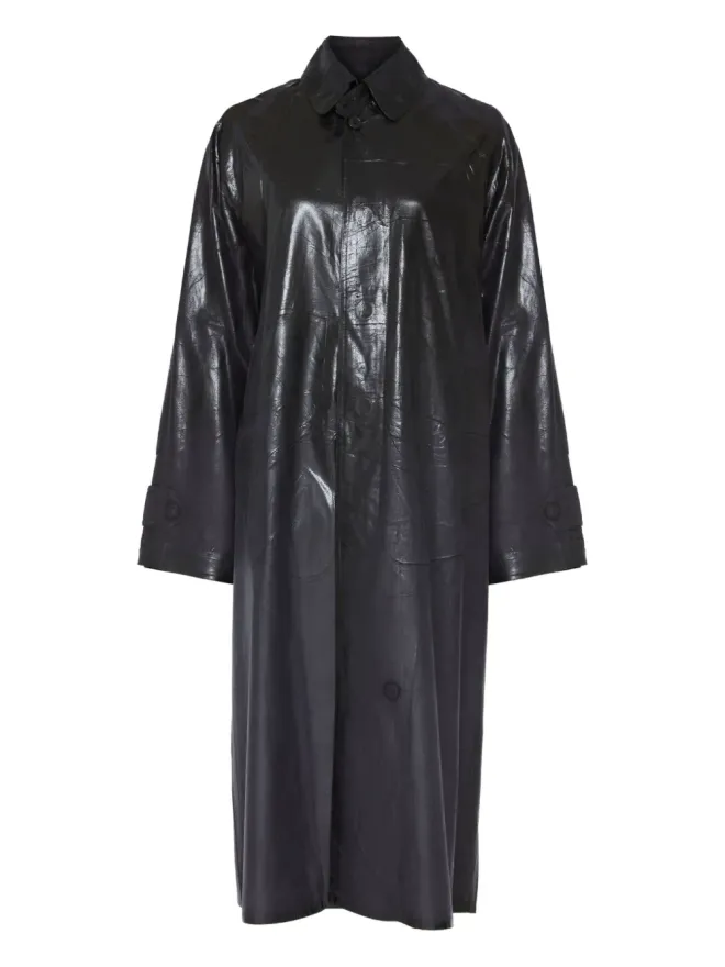 Maison Margiela Maison Margiela ひび割れ風レインコート ブラックの商品画像
