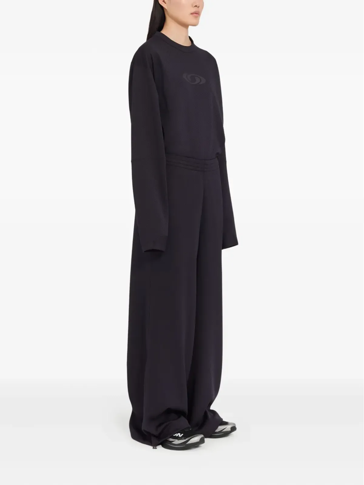 MM6 Maison Margiela X Salomon ロゴ入りドローストリングトラックパンツ - ブラック - 画像3